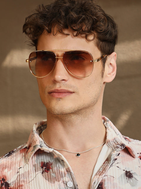 CAHOOT The Soprano Aviator Sunglasses - California Gold