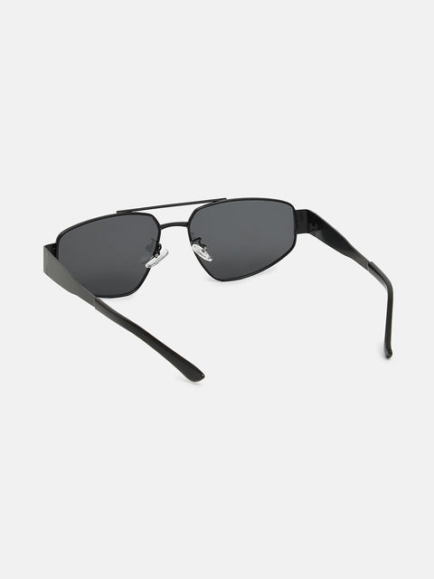 CAHOOT The Suave Aviator  Shield Sunglasses - Midnight Black
