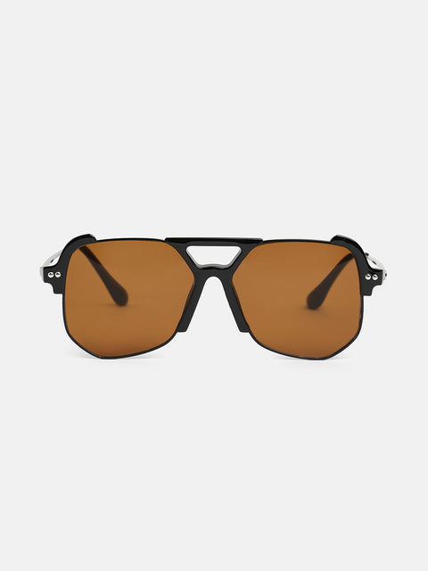 CAHOOT The Grunge Aviator Sunglasses - Onyx Black