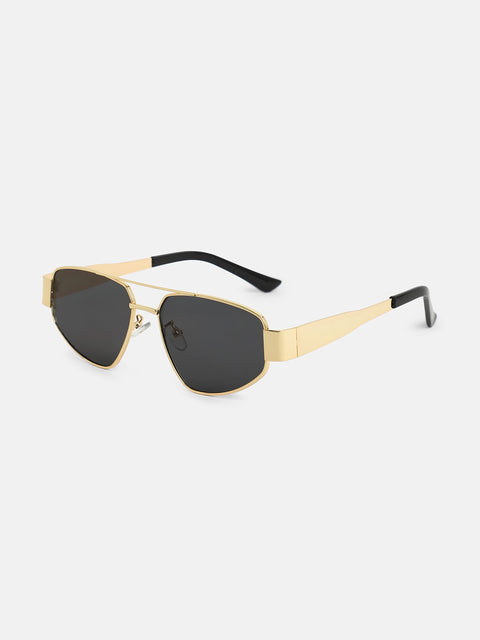 CAHOOT The Suave Aviator  Shield Sunglasses - California Gold