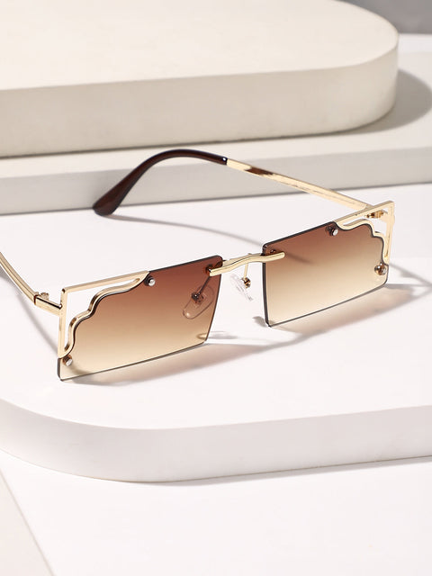 CAHOOT The Drip Rectangular Sunglass - California Gold