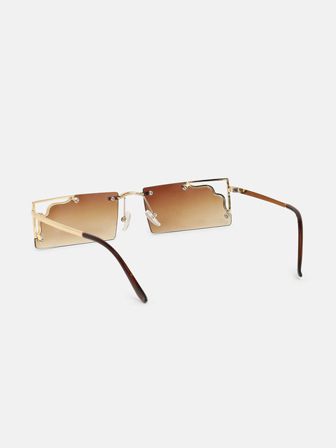 CAHOOT The Drip Rectangular Sunglass - California Gold