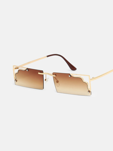 CAHOOT The Drip Rectangular Sunglass - California Gold