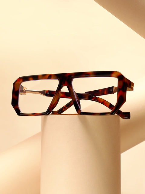 CAHOOT The Graduate Rectangular Glasses - Coffee Brown