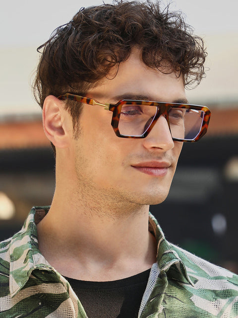 CAHOOT The Graduate Rectangular Glasses - Coffee Brown