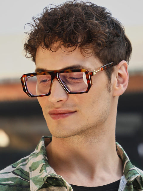 CAHOOT The Graduate Rectangular Glasses - Coffee Brown
