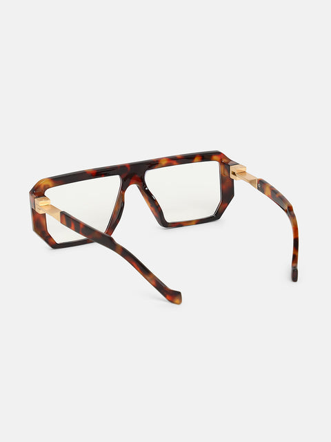 CAHOOT The Graduate Rectangular Glasses - Coffee Brown
