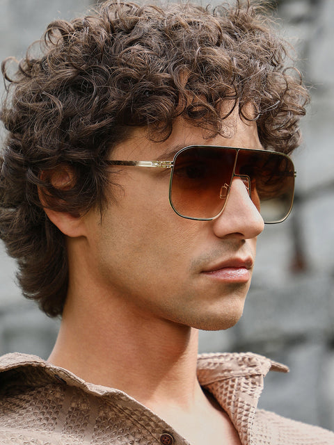 CAHOOT The Bowie Oversized Sunglasses - California Gold