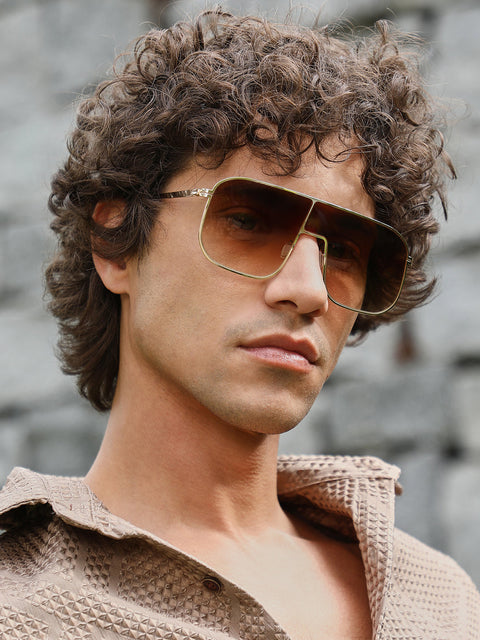 CAHOOT The Bowie Oversized Sunglasses - California Gold