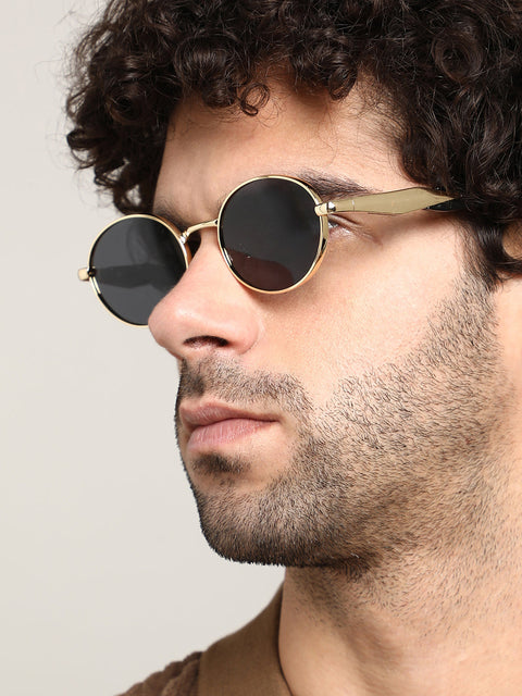 CAHOOT The Spear Oval Sunglass - Midnight Black