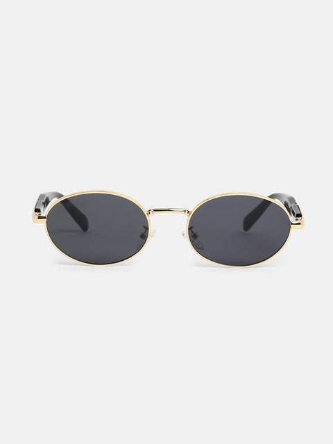CAHOOT The Spear Oval Sunglass - Midnight Black