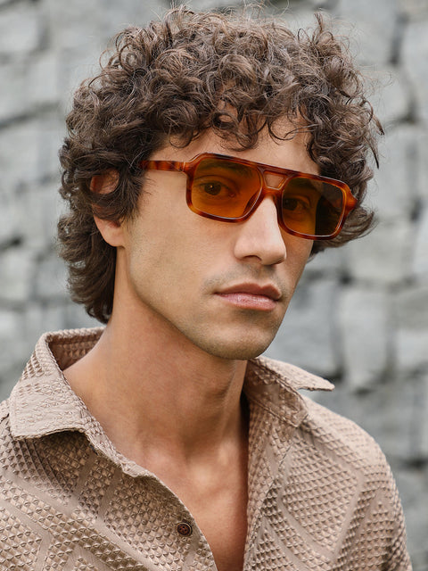 CAHOOT The Tony Aviator Sunglasses - Chestnut Brown