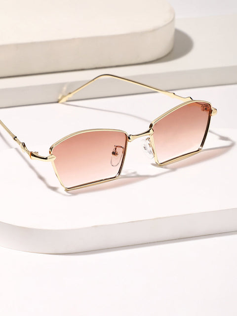 CAHOOT The Arched Geometric Sunglass - Ash Brown