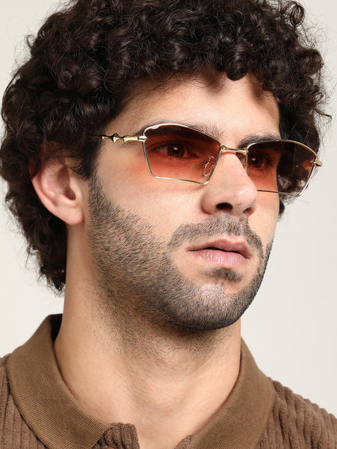 CAHOOT The Arched Geometric Sunglass - Ash Brown