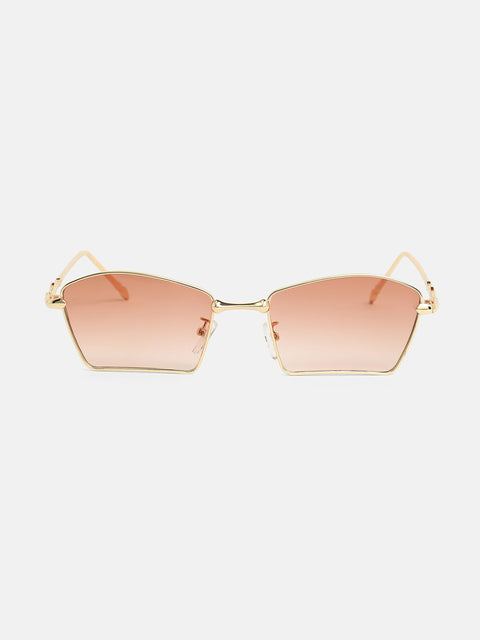 CAHOOT The Arched Geometric Sunglass - Ash Brown