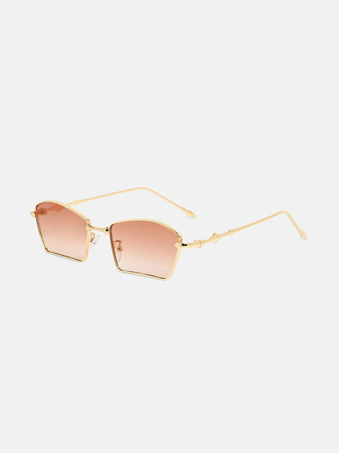 CAHOOT The Arched Geometric Sunglass - Ash Brown