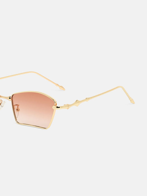 CAHOOT The Arched Geometric Sunglass - Ash Brown