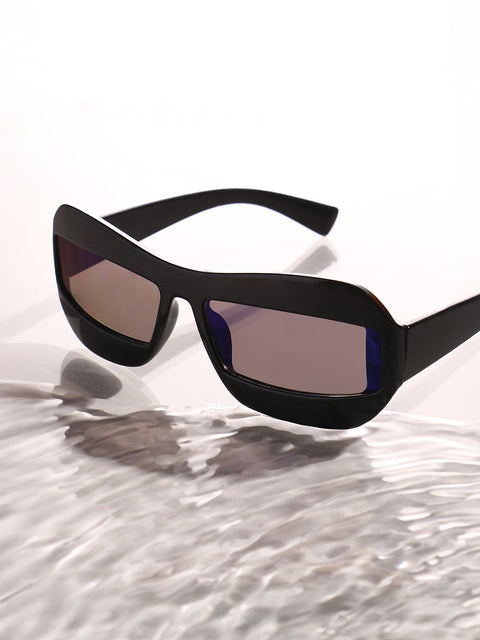 CAHOOT The Matrix Rectangular Sunglasses - Onyx Black