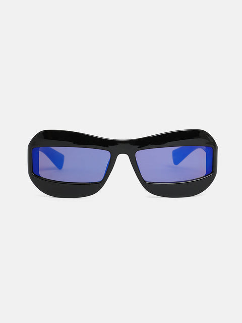 CAHOOT The Matrix Rectangular Sunglasses - Onyx Black