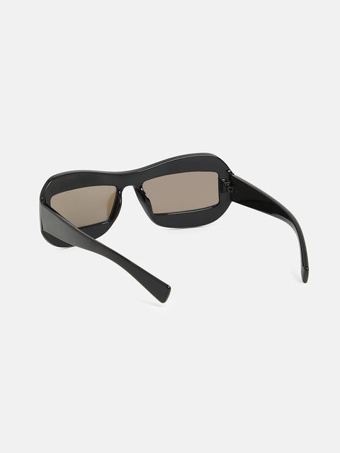 CAHOOT The Matrix Rectangular Sunglasses - Onyx Black
