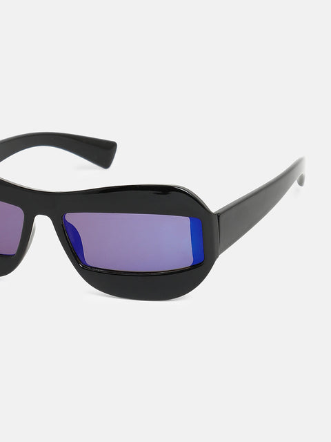 CAHOOT The Matrix Rectangular Sunglasses - Onyx Black