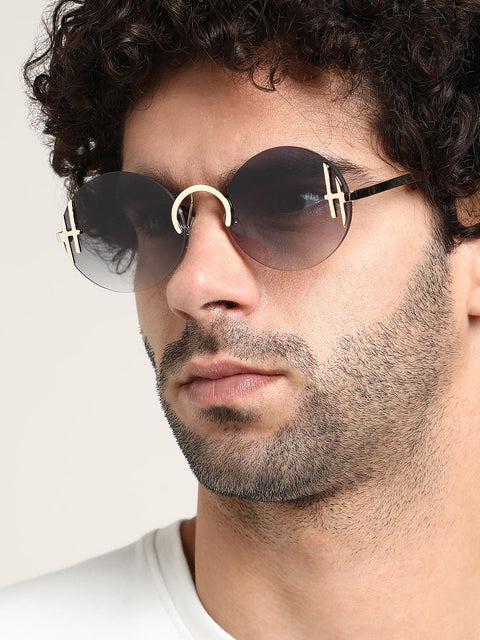 Chaos - The Boujee Round Sunglass - California Gold