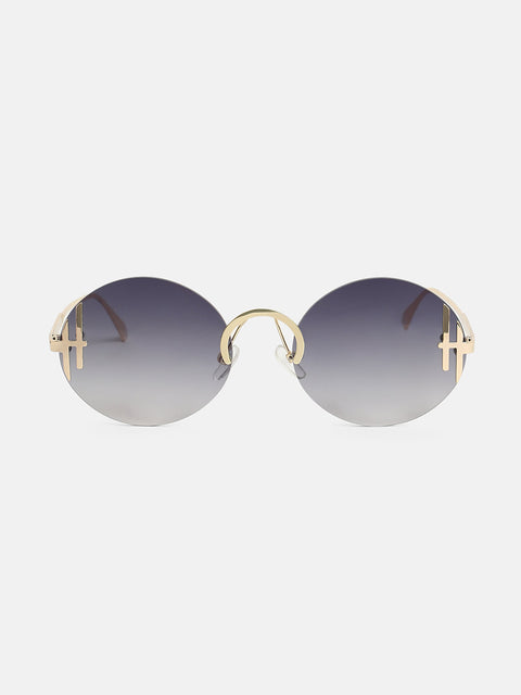 Chaos - The Boujee Round Sunglass - California Gold