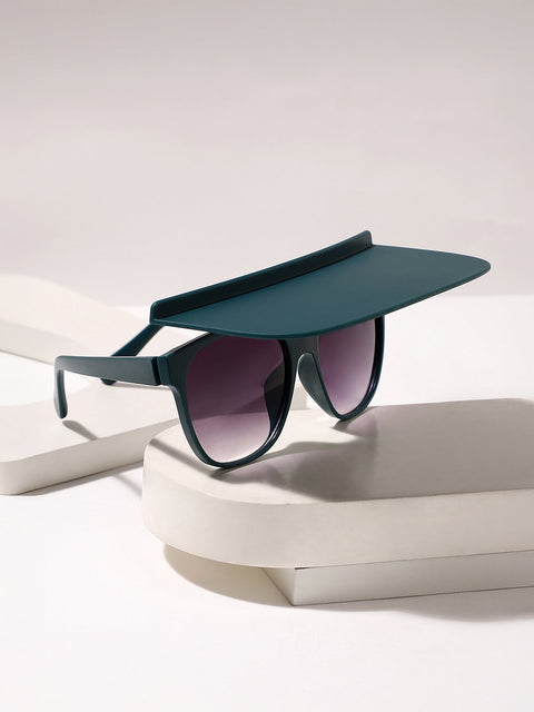 CAHOOT The Visor Wayfarer Sunglasses - Emerald Green