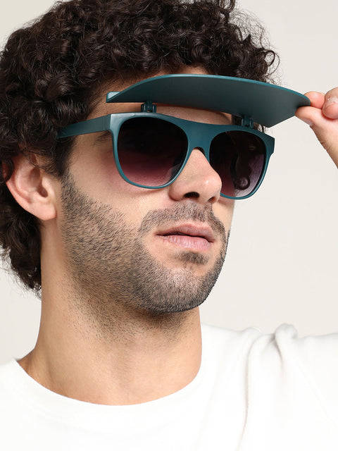 CAHOOT The Visor Wayfarer Sunglasses - Emerald Green