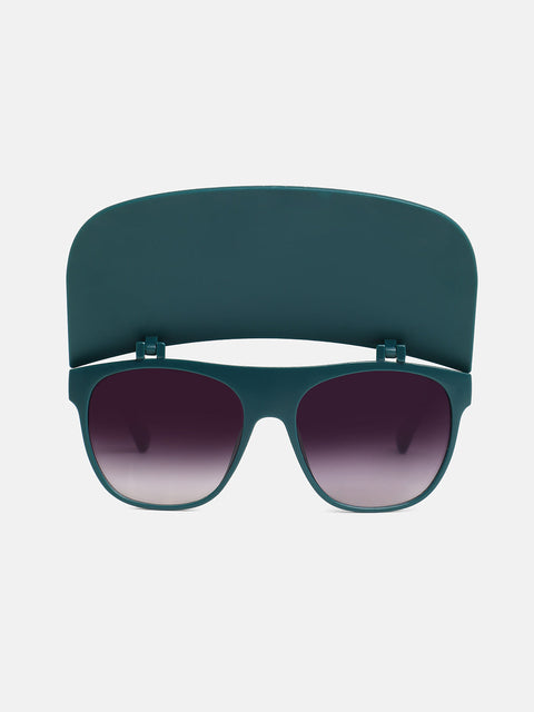 CAHOOT The Visor Wayfarer Sunglasses - Emerald Green