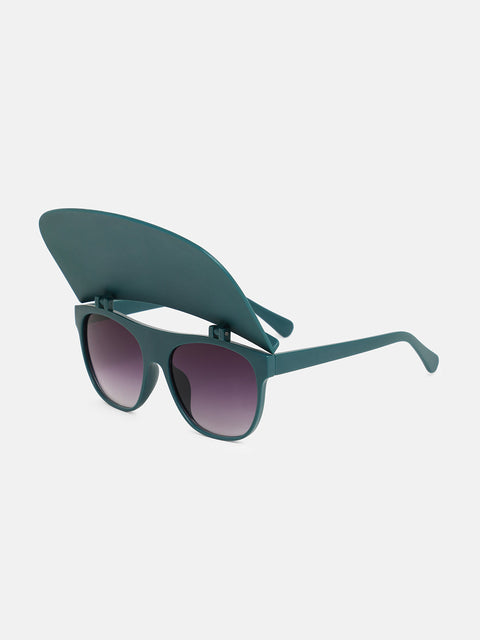 CAHOOT The Visor Wayfarer Sunglasses - Emerald Green