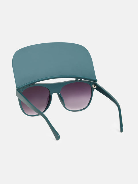 CAHOOT The Visor Wayfarer Sunglasses - Emerald Green