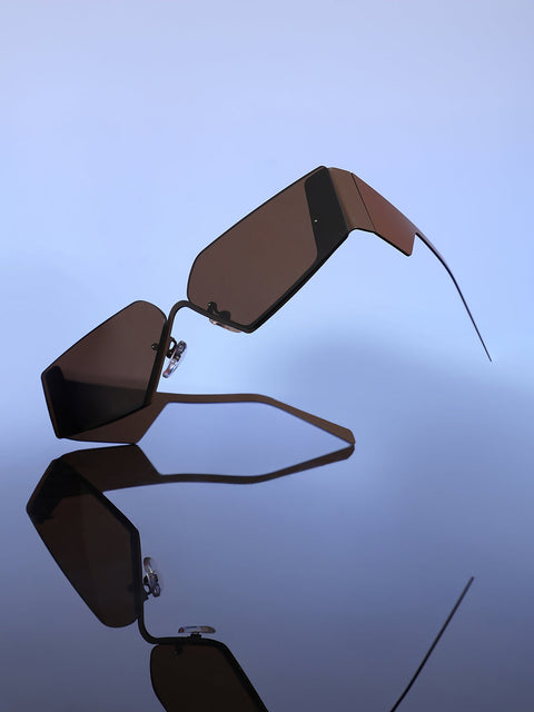 CAHOOT The Electra Shield Sunglass Taupe Brown