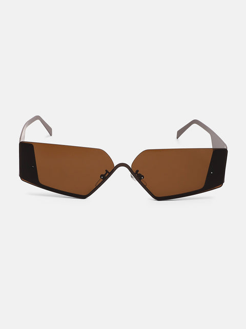 CAHOOT The Electra Shield Sunglass Taupe Brown