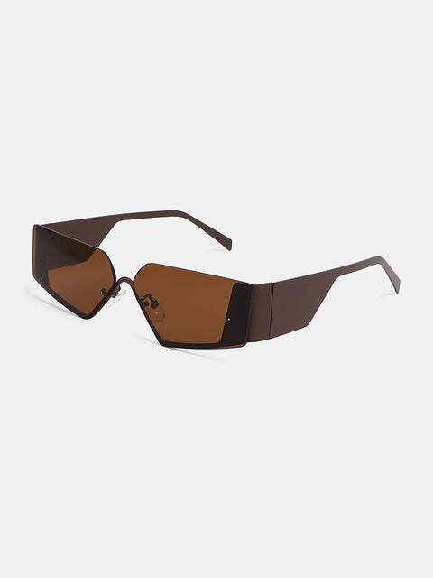 CAHOOT The Electra Shield Sunglass Taupe Brown