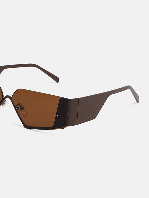 CAHOOT The Electra Shield Sunglass Taupe Brown