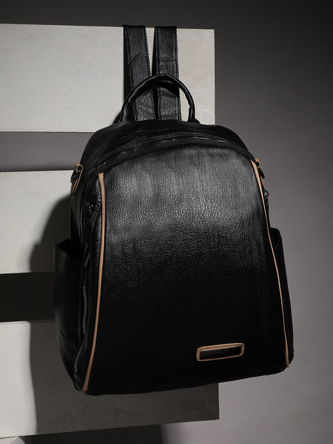 CAHOOT Men's Contrast Piping Backpack - Midnight Black