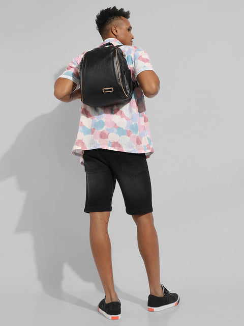 CAHOOT Men's Contrast Piping Backpack - Midnight Black