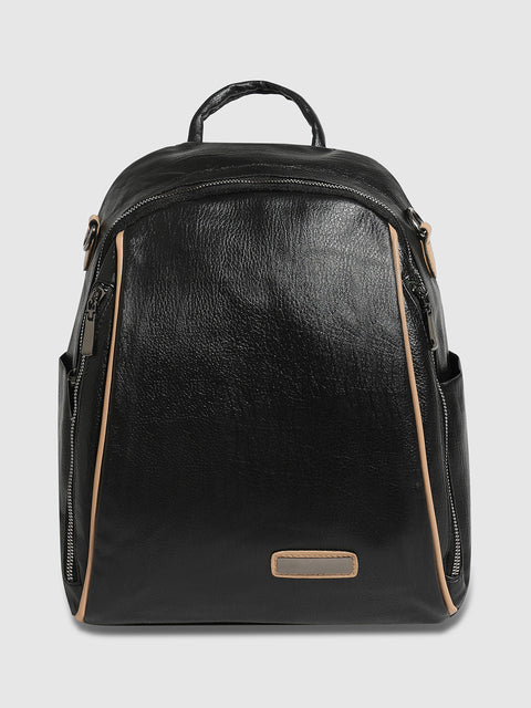 CAHOOT Men's Contrast Piping Backpack - Midnight Black