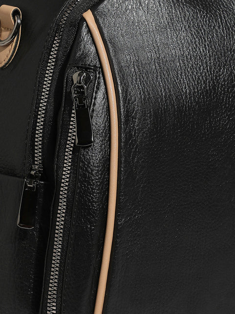 CAHOOT Men's Contrast Piping Backpack - Midnight Black