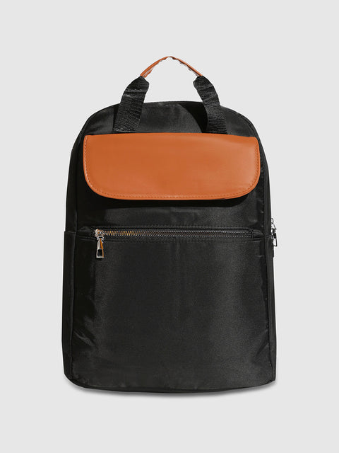 CAHOOT Men's The Contrast Flap Backpack - Jet Black