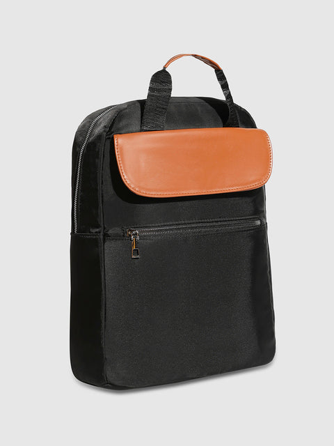 CAHOOT Men's The Contrast Flap Backpack - Jet Black