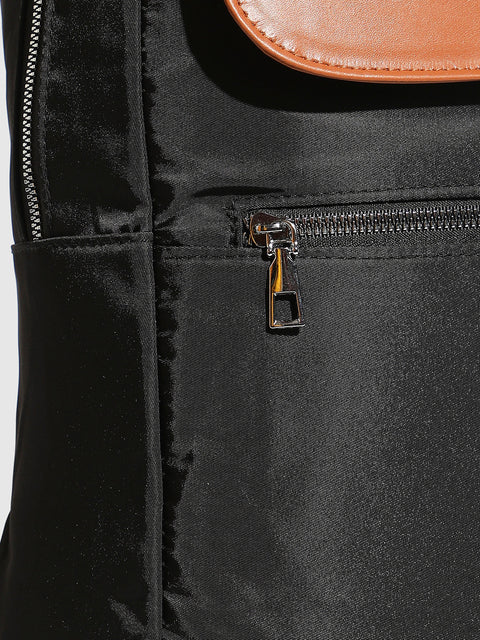 CAHOOT Men's The Contrast Flap Backpack - Jet Black