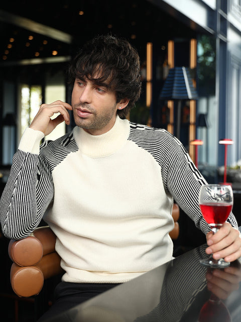 Runway Gods Self-Raglan Knit Pullover Sweater