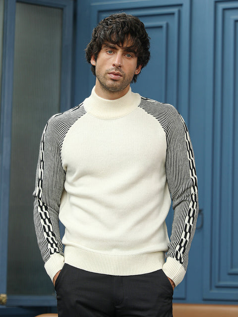 Runway Gods Self-Raglan Knit Pullover Sweater