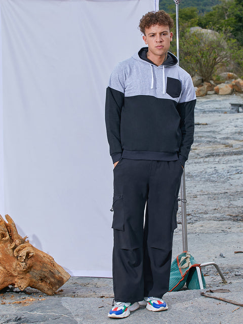 Chaos Pullover Hoodie With Patch Pocket