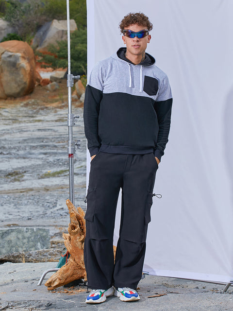 Chaos Pullover Hoodie With Patch Pocket