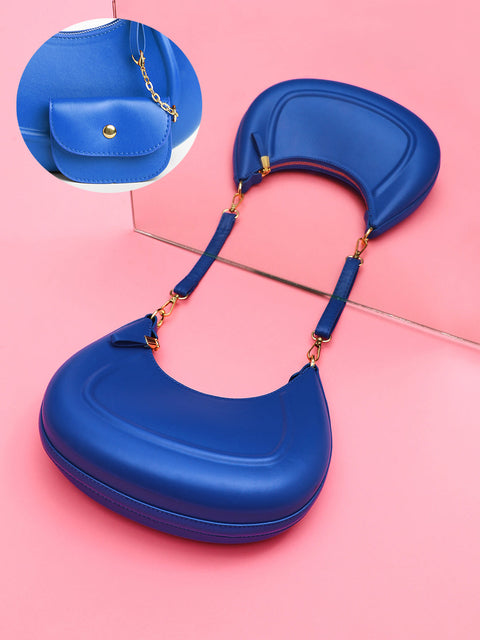 Sohi - The Curve Hand Bag - Royal Blue