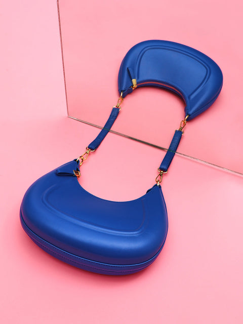 Sohi - The Curve Hand Bag - Royal Blue