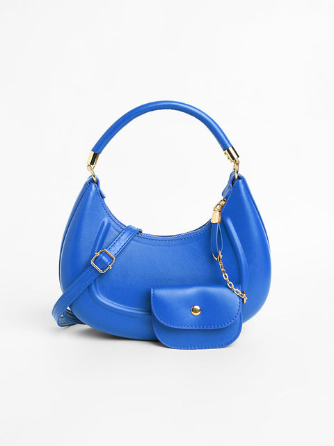 Sohi - The Curve Hand Bag - Royal Blue